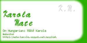 karola mate business card