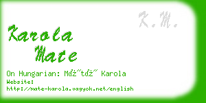karola mate business card